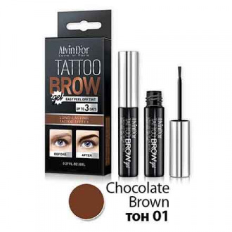 Alvin D'or, Гель-тинт для бровей Tattoo Brow, Chocolate Brown