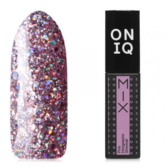 Гель-лак ONIQ Mix №102s, Pink Holographic Shimmer