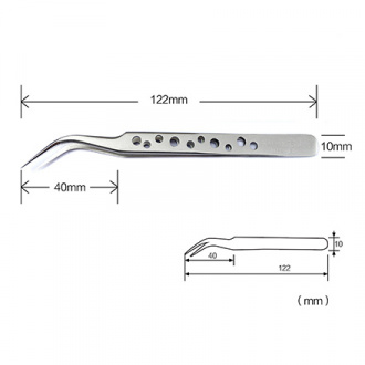 NAGARAKU, Пинцет с антистатическим эффектом, изогнутый