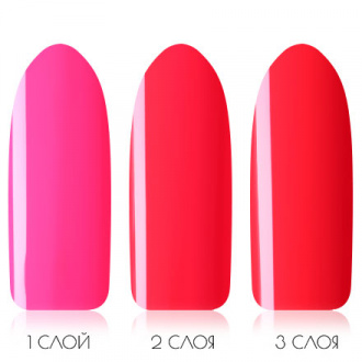 Гель-лак UNO №129 Шокирующий розовый, Shocking Pink, 8 мл