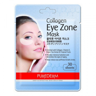 Purederm, Патчи для области вокруг глаз Collagen, 30 шт.