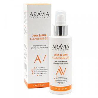 ARAVIA Laboratories, Гель для лица AHA&BHA Cleansing Gel, 150 мл