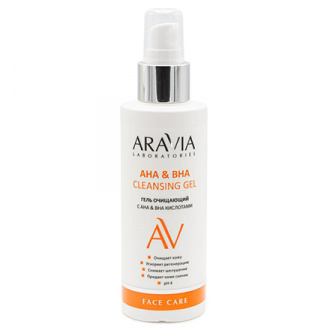 ARAVIA Laboratories, Гель для лица AHA&BHA Cleansing Gel, 150 мл