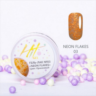 Гель-лак HIT Gel Neon Flakes №03