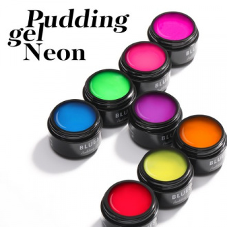 Bluesky, Pudding Gel Neon, светло-оранежвый, 8 г