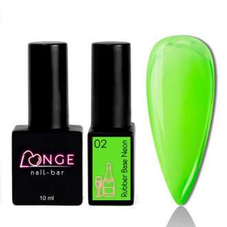 LONGE nail-bar, База Rubber Neon №02, 10 мл