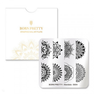 Born Pretty, Пластина для стемпинга Mandala №004