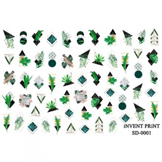 iNVENT PRiNT, Слайдер-дизайн «Листья. Веточки. Геометрия» №01