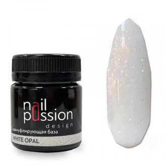 Nail Passion, Камуфлирующая база White Opal, 50 мл