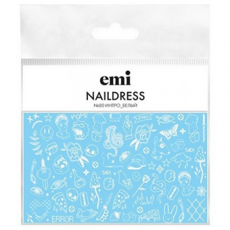 EMI, Слайдер-дизайн Naildress №80 «Интро», белый