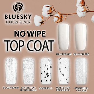 Bluesky, Матовый топ Luxury Silver Eggshell, 10 мл