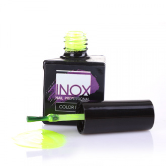 INOX nail professional, База В-10, Желтый неон, 8 мл