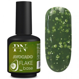 Patrisa Nail, База для гель-лака Flake Avocado, 16 мл