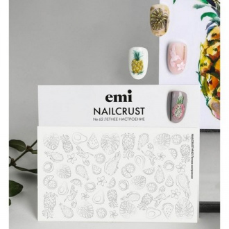 EMI, Трафареты-слайдеры Nailcrust №62, Летнее настроение