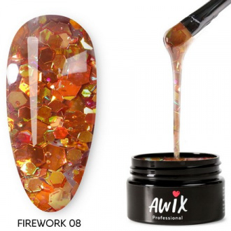 AWIX Professional, Гель-лак Firework №08