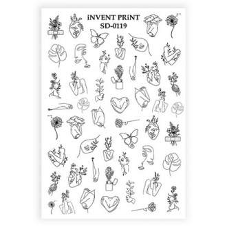 iNVENT PRiNT, Слайдер-дизайн «Лица. Листья. Цветы» №SD-119