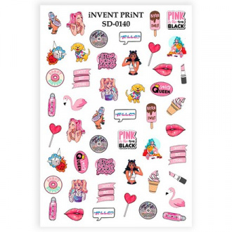 iNVENT PRiNT, Слайдер-дизайн «Розовый Pop Art» №SD-140