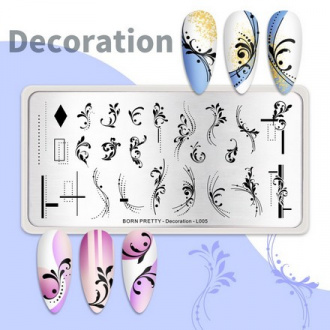 Born Pretty, Пластина для стемпинга Decoration №005