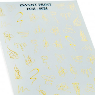 iNVENT PRiNT, Фольгированный слайдер «Роспись. Зигзаги» №FOiL-024