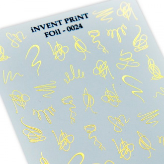 iNVENT PRiNT, Фольгированный слайдер «Роспись. Зигзаги» №FOiL-024