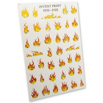 iNVENT PRiNT, Фольгированный слайдер «Пламя. Огонь» №FOiL-103
