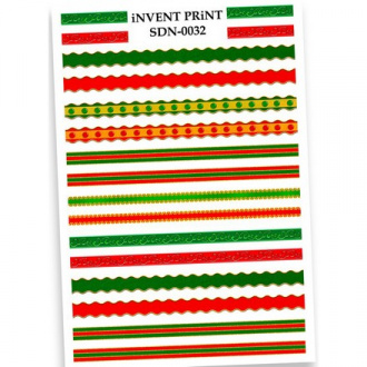 Набор, iNVENT PRiNT, Слайдер-дизайн «Новый год. Зима. Рождество» №SDN-32, 3 шт.