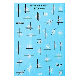 iNVENT PRiNT, Слайдер-дизайн «Новый год. Зима. Снежинки. Геометрия» №SDN-41