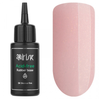 IRISK, База каучуковая бескислотная Acid-free Rubber Base (04 Shimmer Pink), 50 мл