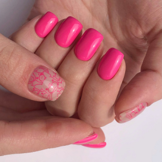 Swanky Stamping, Лак для стемпинга №S47, Hot Pink