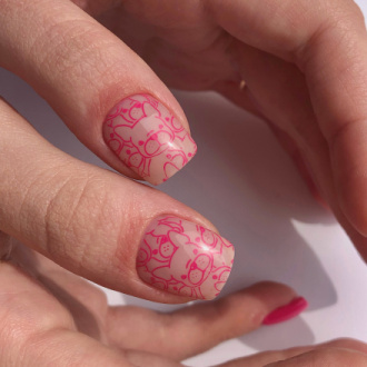 Swanky Stamping, Лак для стемпинга №S47, Hot Pink