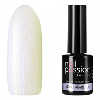 Nail Passion, Топ для гель-лака Violet Pearl, 10 мл