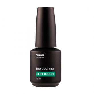 ruNail, Матовый топ для гель-лака Top Coat Soft Touch, 15 мл