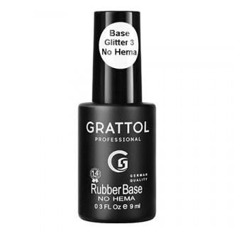 Grattol, База Rubber Glitter №3