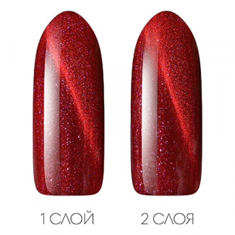 Patrisa Nail, Гель-лак «Кошачий глаз» Royal Red Pulse