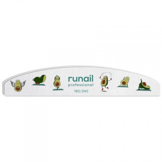 ruNail, Пилка для ногтей «Авокадо», 180/240