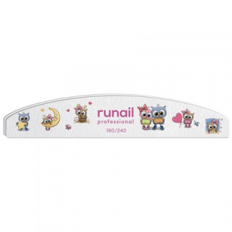 ruNail, Пилка для ногтей «Совы», 180/240