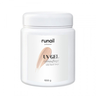 ruNail, Камуфлирующий UV-гель, французский бежевый, 1000 г