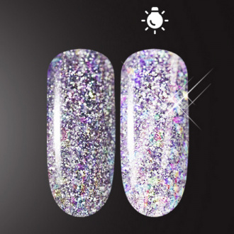 Набор, Patrisa Nail, Глиттер-пудра для ногтей Flash Glow Lilac, 2 шт.