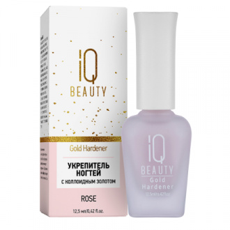 IQ Beauty, Укрепитель ногтей Gold Hardener Rose