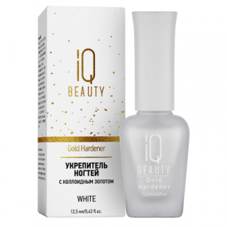 IQ Beauty, Укрепитель ногтей Gold Hardener White