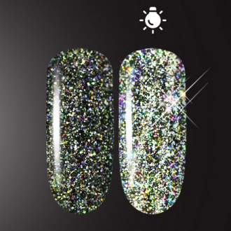 Набор, Patrisa Nail, Глиттер-пудра для ногтей Flash Glow Black, 2 шт.