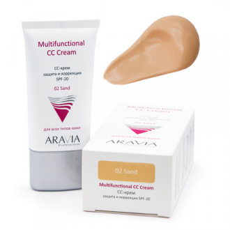 ARAVIA, CC-крем для лица Multifunctional SPF 20, Sand, 50 мл