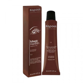 Kapous, Краска для бровей и ресниц Magic Keratin, Иссиня-черная, 30 мл