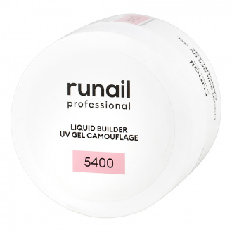 ruNail, Камуфлирующий жидкий УФ-гель №5400, чайная роза