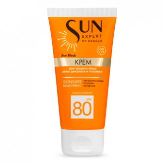 Krassa, Крем солнцезащитный, SPF 80 Sun Block, 50 мл