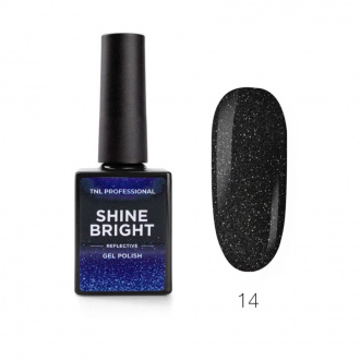 Гель-лак TNL Shine Bright №14, Черное серебро