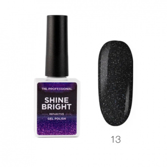 Гель-лак TNL Shine Bright №13, Черный оникс