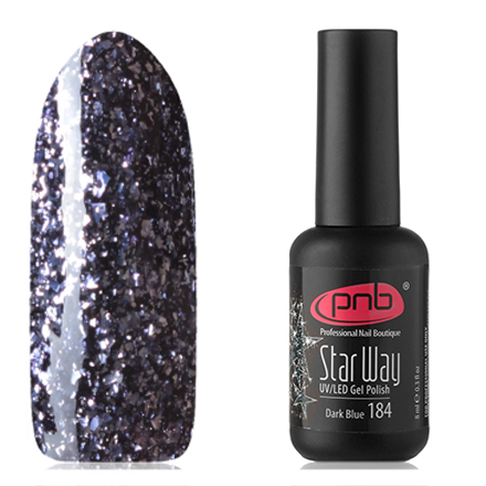 Гель-лак PNB №184, Star way, Dark blue