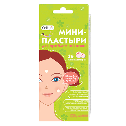 Cettua, Мини-пластыри для проблемной кожи, 36 шт.