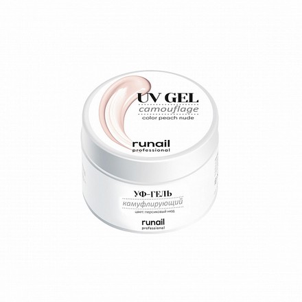 ruNail, Камуфлирующий UV-гель, персиковый нюд, 15 г